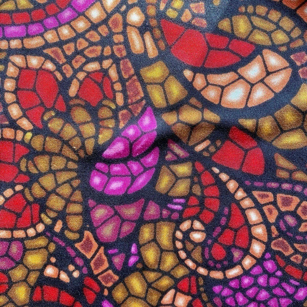 C'est La Vie Colorful Mosaic Print Midi Dress - Picture 13 of 13